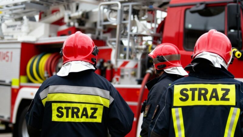 Krasnoludki z przedszkola poznają świat strażaków w Miłosławiu