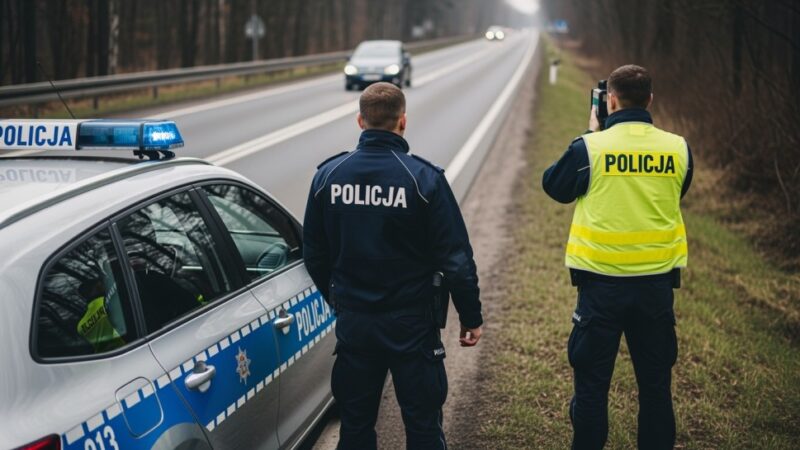 Pijany kierowca z zakazem w rękach policji