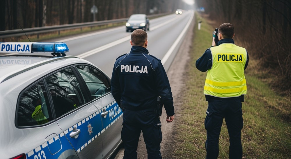 Pijany kierowca z zakazem w rękach policji